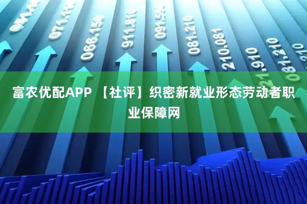富农优配APP 【社评】织密新就业形态劳动者职业保障网