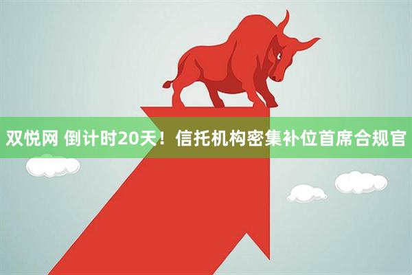 双悦网 倒计时20天！信托机构密集补位首席合规官